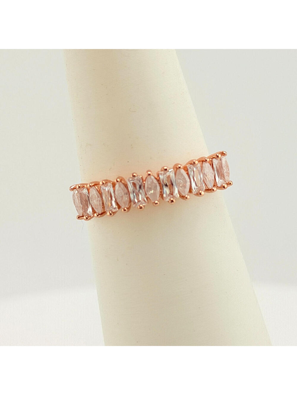 Bomb Party Ring Sz 10 "The Best Outcome" White Ice Crystal on Rose Gold RBP5664
